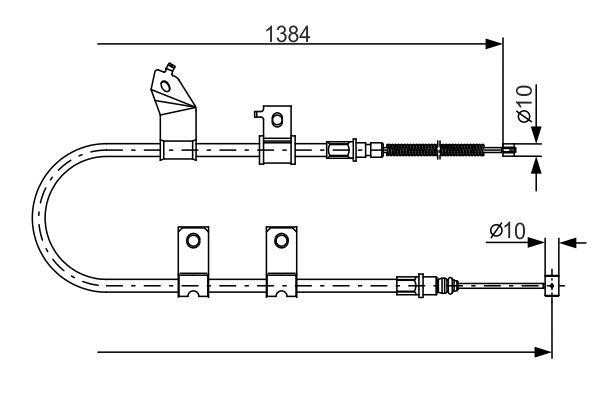 Bosch 1 987 482 082 Parking brake cable left 1987482082