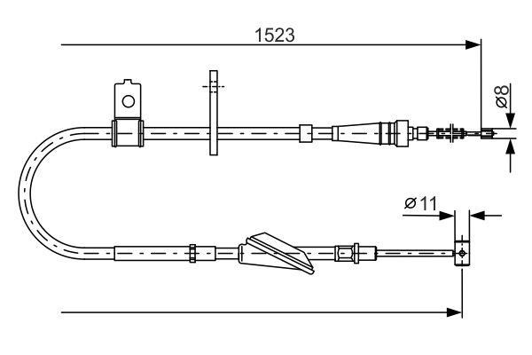 Bosch 1 987 482 092 Cable Pull, parking brake 1987482092