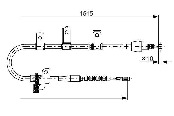 Bosch 1 987 482 097 Parking brake cable, right 1987482097