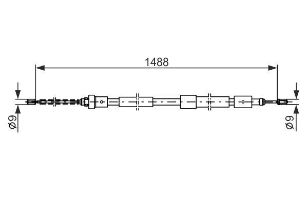 Bosch 1 987 482 103 Parking brake cable, right 1987482103