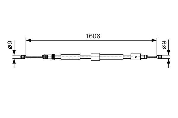 Bosch 1 987 482 113 Parking brake cable left 1987482113