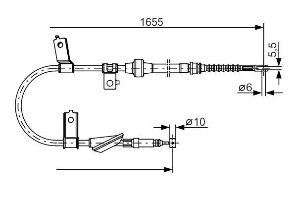 Bosch 1 987 482 119 Parking brake cable, right 1987482119