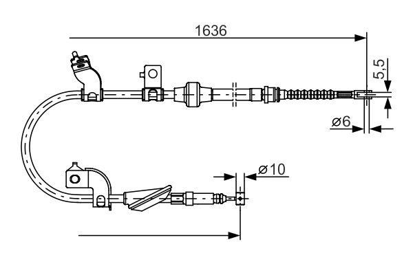 Bosch 1 987 482 120 Cable Pull, parking brake 1987482120