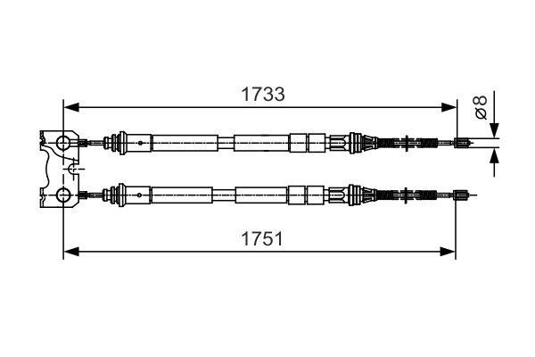 Bosch 1 987 482 123 Cable Pull, parking brake 1987482123