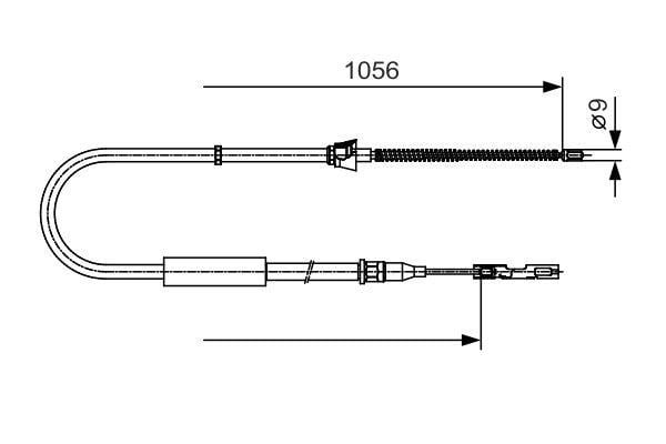 Bosch 1 987 482 125 Parking brake cable left 1987482125