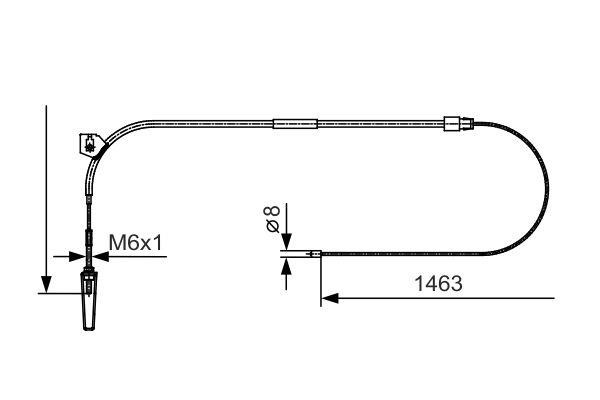 Bosch 1 987 482 130 Handbrake cable 1987482130 1987482130 Bosch Handbrake cable