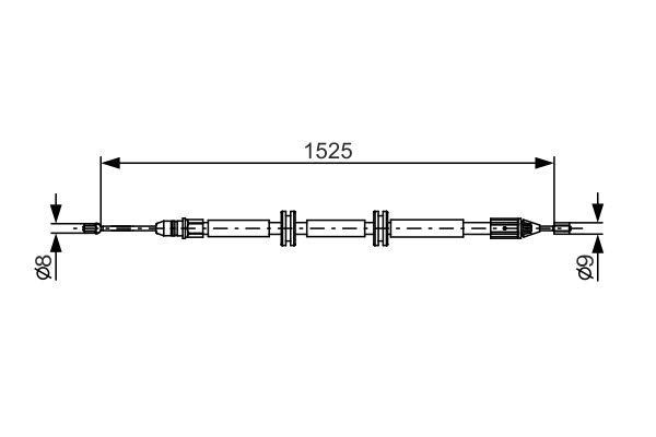 Bosch 1 987 482 142 Cable Pull, parking brake 1987482142