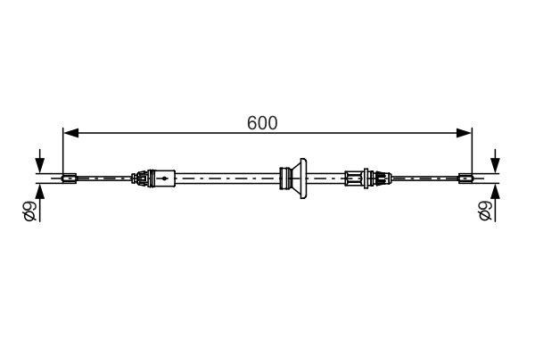 Bosch 1 987 482 146 Cable Pull, parking brake 1987482146