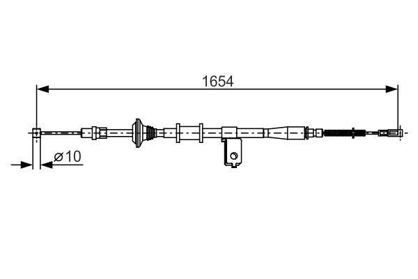 Bosch 1 987 482 172 Parking brake cable left 1987482172
