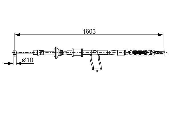 Bosch 1 987 482 174 Parking brake cable left 1987482174