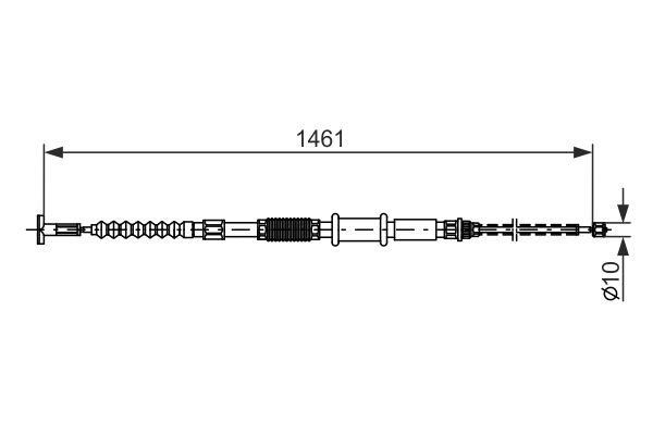 Bosch 1 987 482 177 Parking brake cable left 1987482177