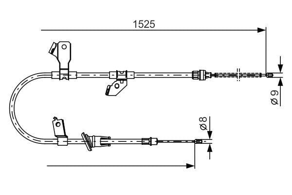 Bosch 1 987 482 247 Parking brake cable left 1987482247