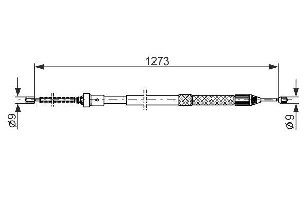 Bosch 1 987 482 308 Parking brake cable left 1987482308