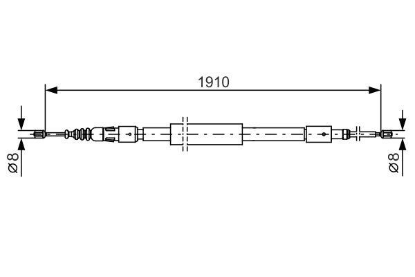 Bosch 1 987 482 318 Cable Pull, parking brake 1987482318