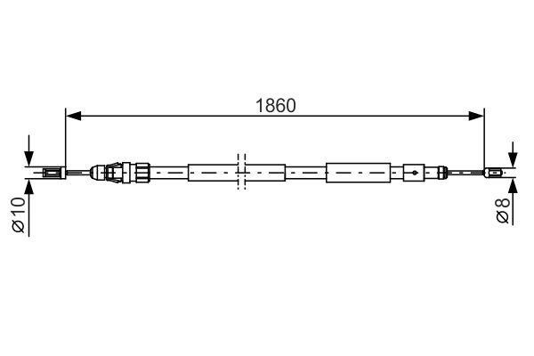 Bosch 1 987 482 319 Parking brake cable left 1987482319