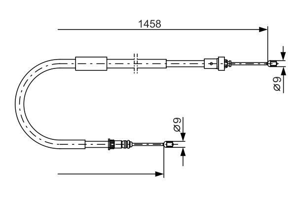 Bosch 1 987 482 335 Parking brake cable left 1987482335