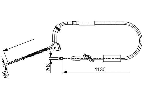 Bosch 1 987 482 490 Handbrake cable 1987482490 1987482490 Bosch Handbrake cable