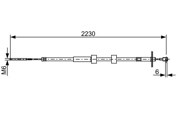 Bosch 1 987 482 500 Parking brake cable left 1987482500