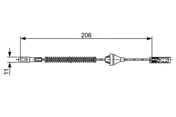 Bosch 1 987 482 506 Cable Pull, parking brake 1987482506