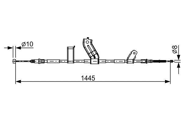 Bosch 1 987 482 523 Parking brake cable, right 1987482523