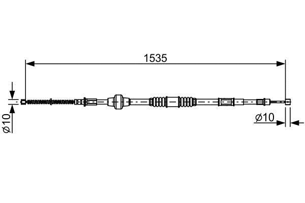 Bosch 1 987 482 533 Parking brake cable left 1987482533