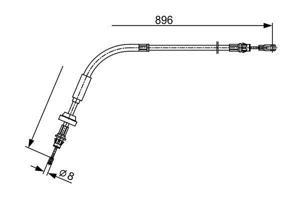 Bosch 1 987 482 543 Cable Pull, parking brake 1987482543