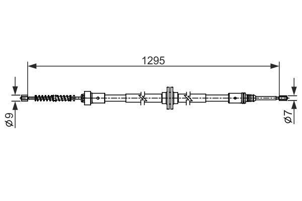 Bosch 1 987 482 558 Cable Pull, parking brake 1987482558