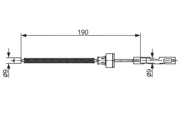 Handbrake cable Bosch 1 987 482 561