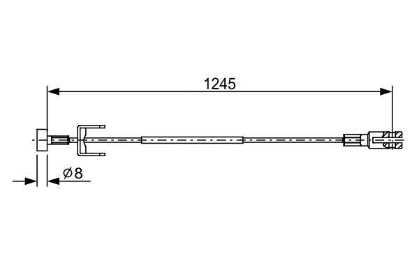 Bosch 1 987 482 633 Cable Pull, parking brake 1987482633