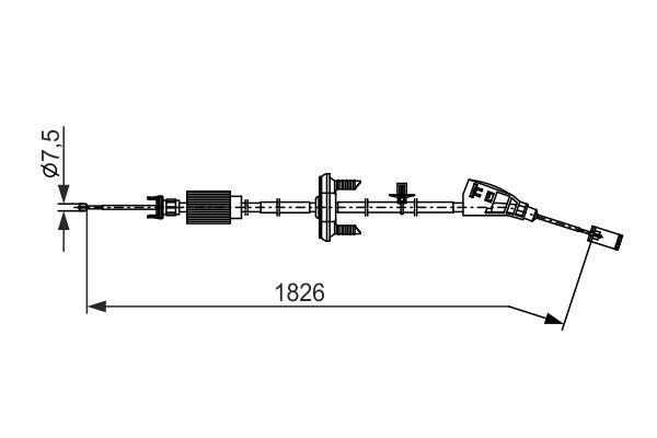 Bosch 1 987 482 795 Cable Pull, parking brake 1987482795