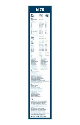 Frame wiper blade Bosch Twin 700 mm (28") Bosch 3 397 018 170