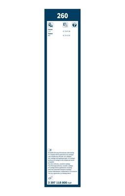 Bosch Twin Frame Wiper Brush Set 260/260 Bosch 3 397 118 800