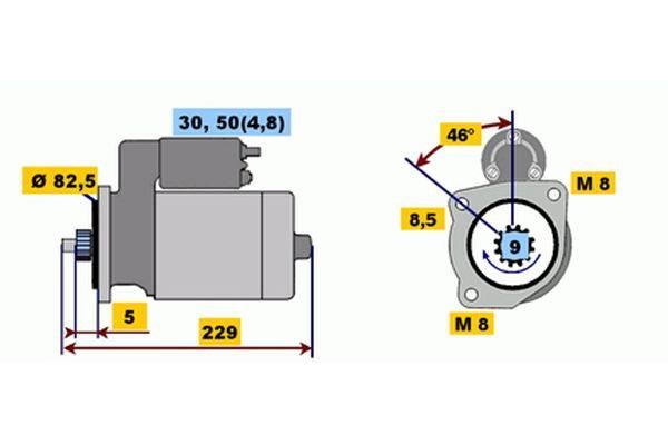 Bosch 0 001 107 094 Starter 0001107094 0001107094 Bosch Starter