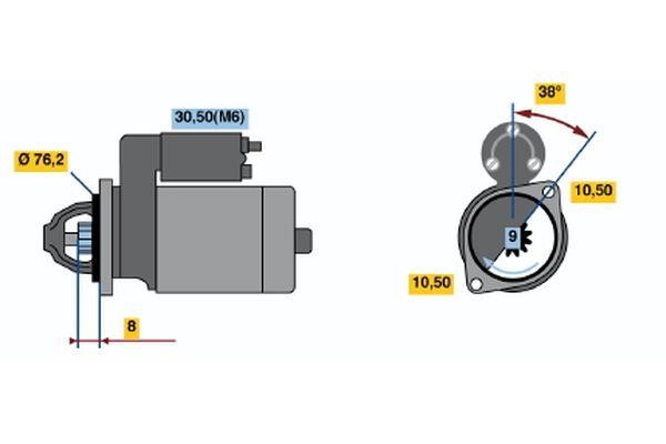 Bosch 0 001 108 133 Starter 0001108133