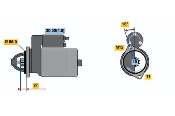 Bosch 0 001 109 275 Starter 0001109275 0001109275 Bosch Starter