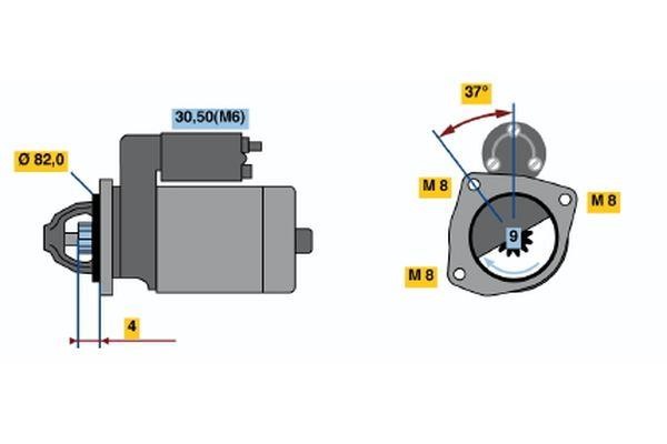 Bosch 0 001 109 332 Starter 0001109332 0001109332 Bosch Starter