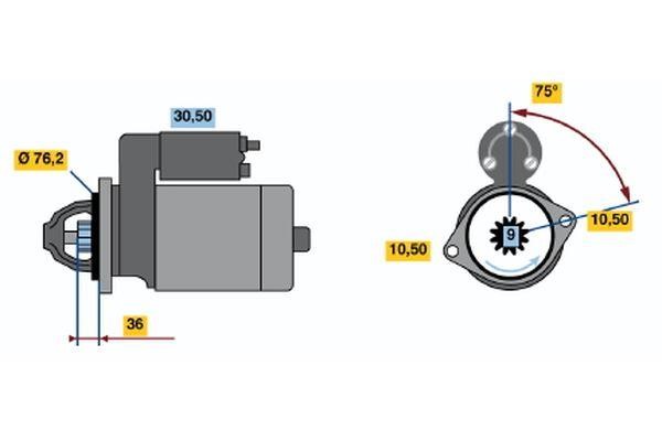 Bosch 0 001 212 208 Starter 0001212208