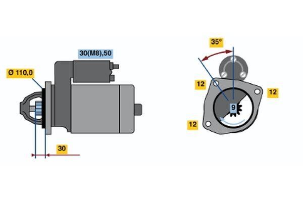 Bosch 0 001 218 703 Starter 0001218703