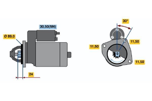 Bosch 0 001 362 314 Starter 0001362314