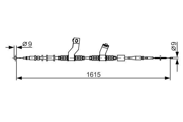 Bosch 1 987 482 353 Parking brake cable left 1987482353