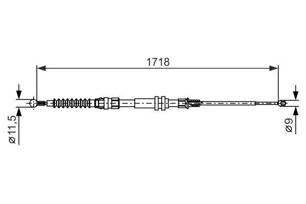 Bosch 1 987 482 378 Cable Pull, parking brake 1987482378