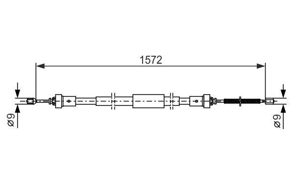 Bosch 1 987 482 384 Parking brake cable, right 1987482384