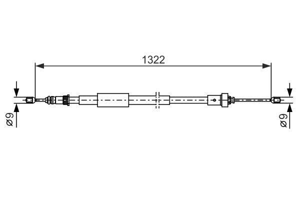 Bosch 1 987 482 385 Parking brake cable left 1987482385