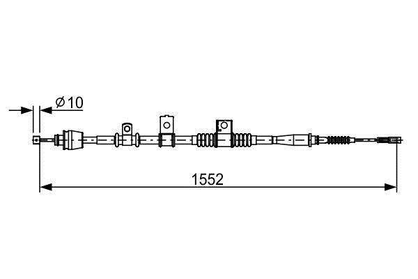 Bosch 1 987 482 620 Cable Pull, parking brake 1987482620