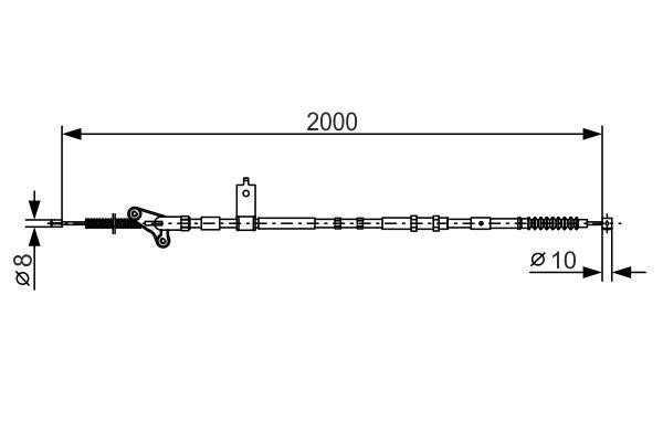 Bosch 1 987 482 787 Cable Pull, parking brake 1987482787