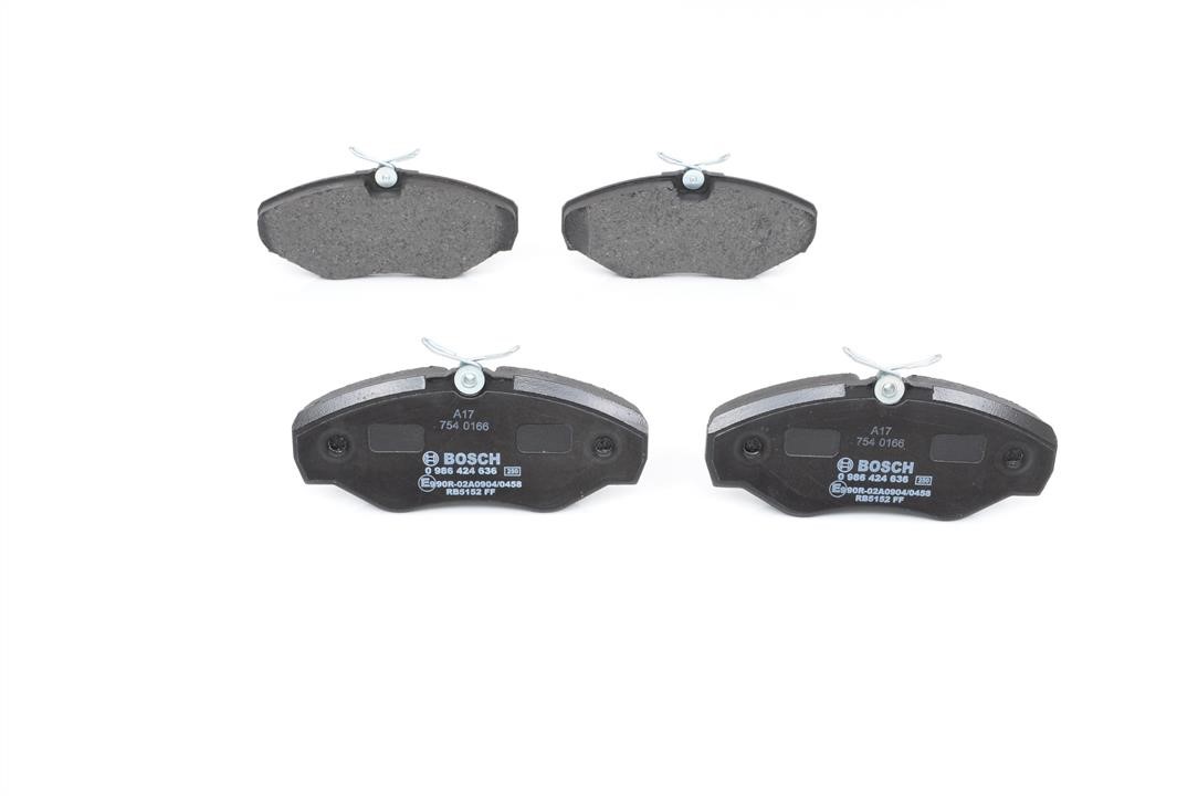 Bosch 0 986 424 636 Brake Pad Set, disc brake 0986424636