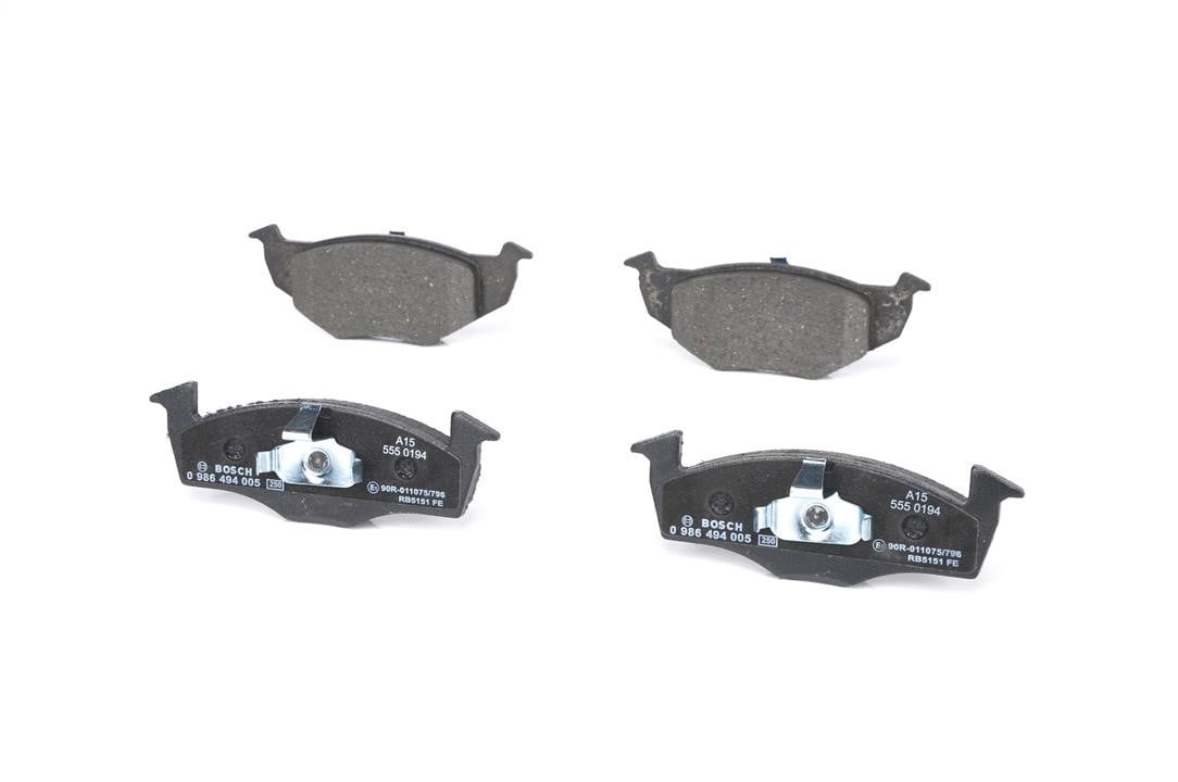 Front disc brake pads, set Bosch 0 986 494 005