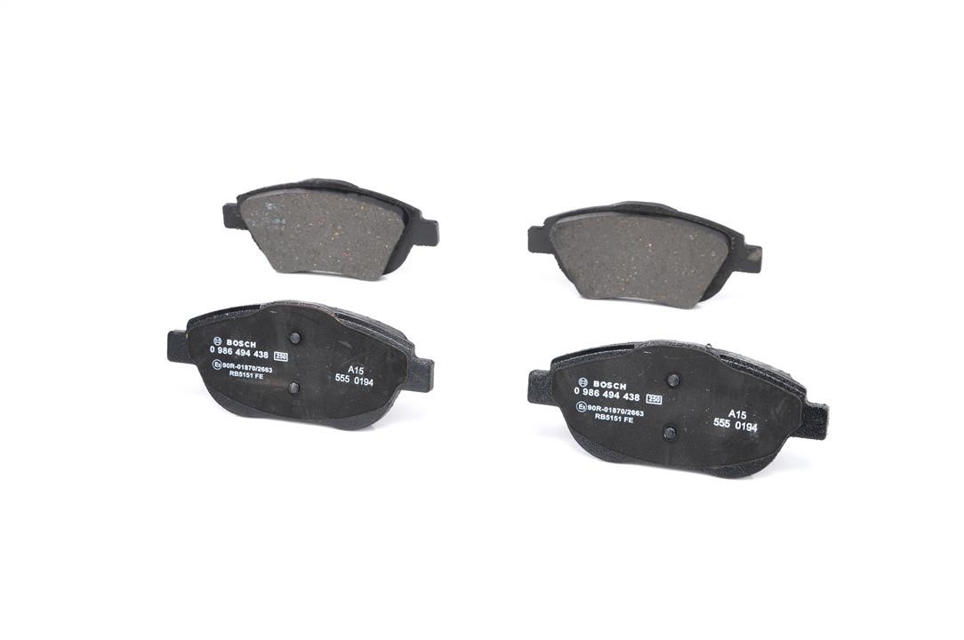 Brake pad set Bosch 0 986 494 438