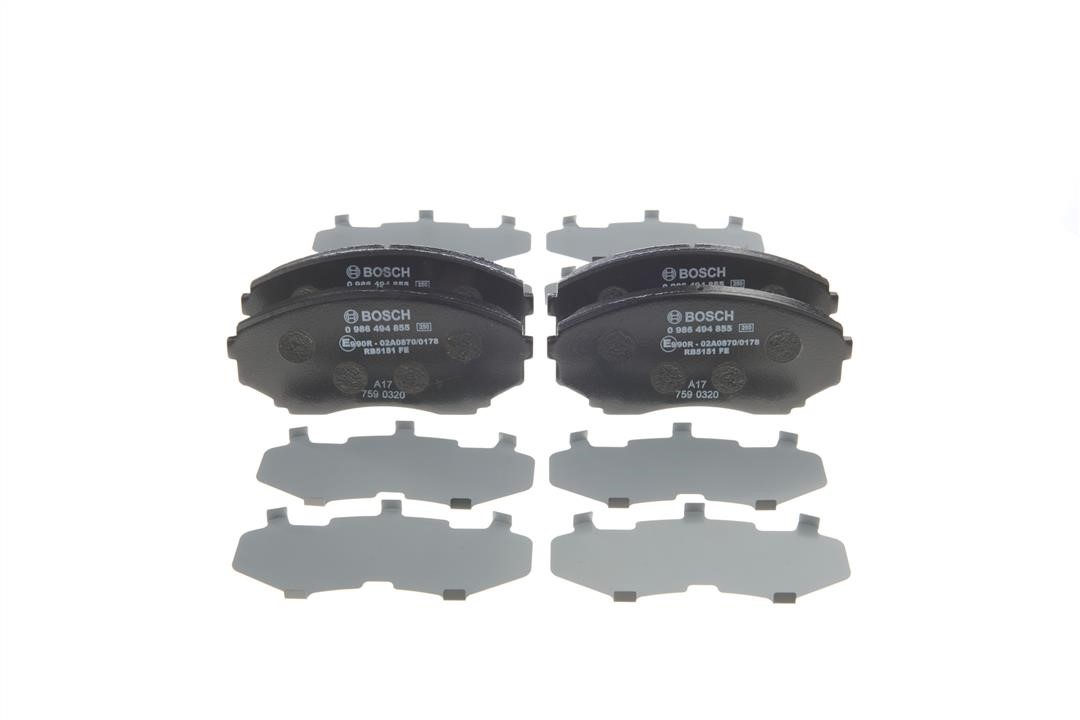 Brake Pad Set, disc brake Bosch 0 986 494 855