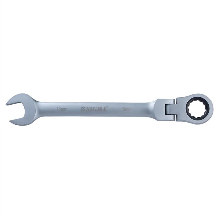 Sigma 6022681 Open-end ratchet wrench with joint 18mm CrV satine 6022681